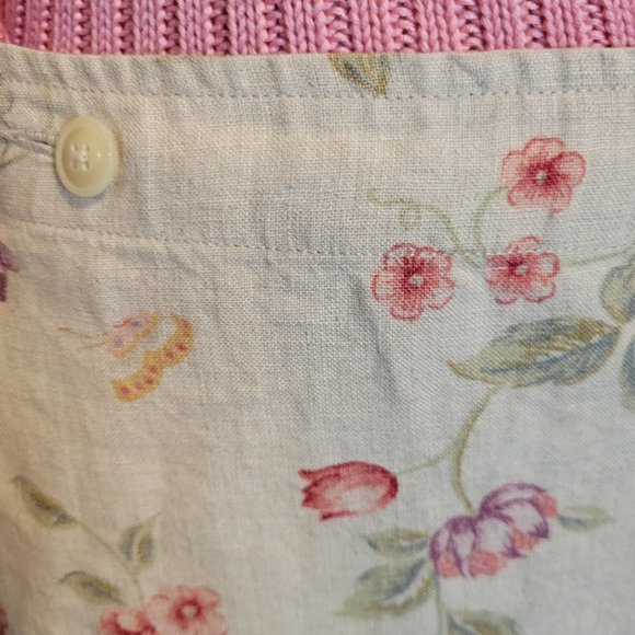 VINTAGE 80’s EDDIE BAUER Fine Linen Cottagecore Modest Midi Length Wrap … - Picture 7 of 7